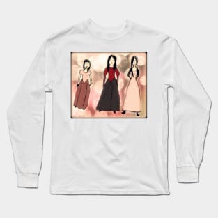 Work by Tane (8) - Three Beauties Long Sleeve T-Shirt